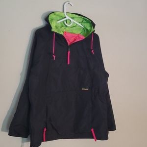 Womens Columbia half zip pull over ski jacket